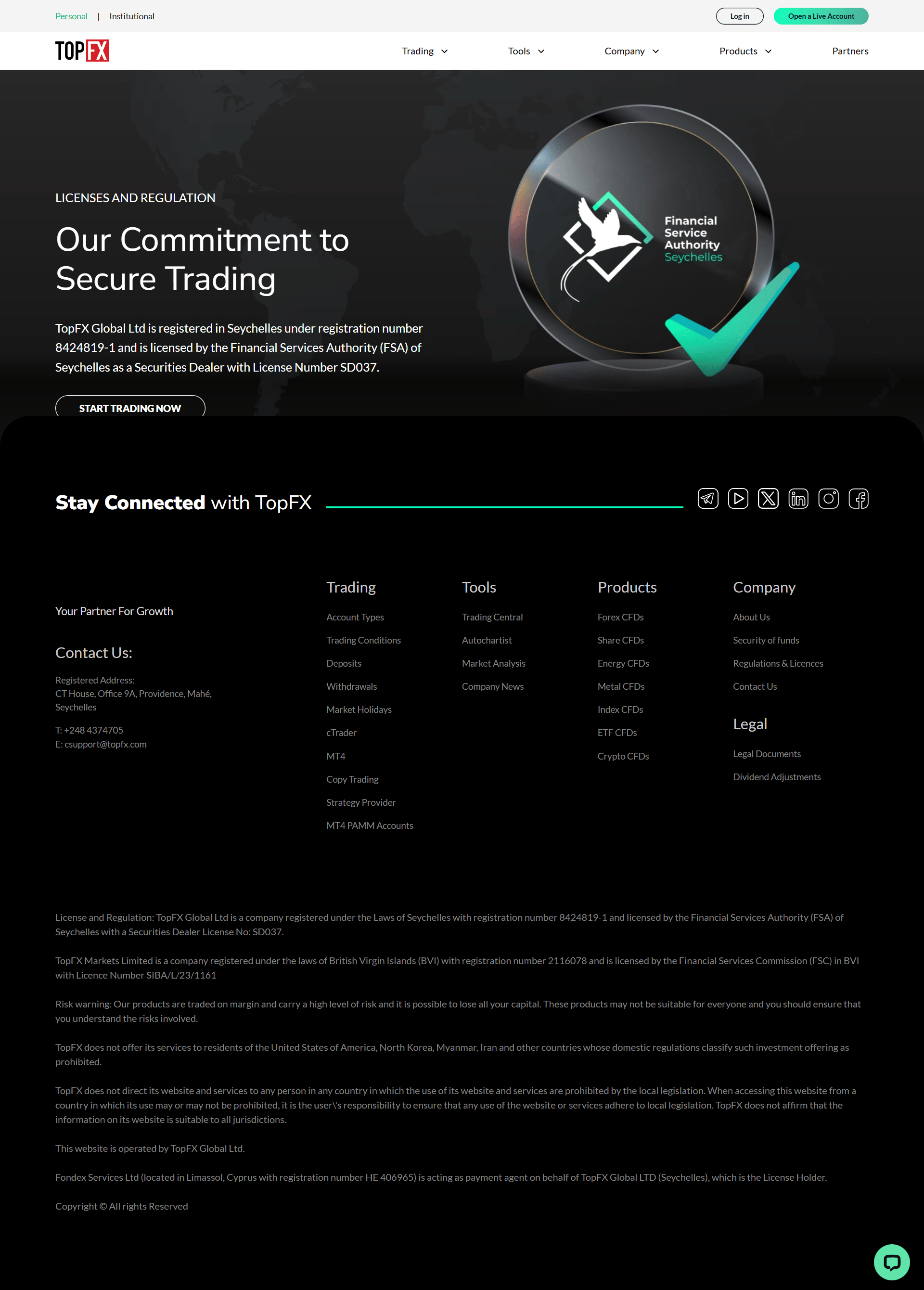 TopFX Official Website
