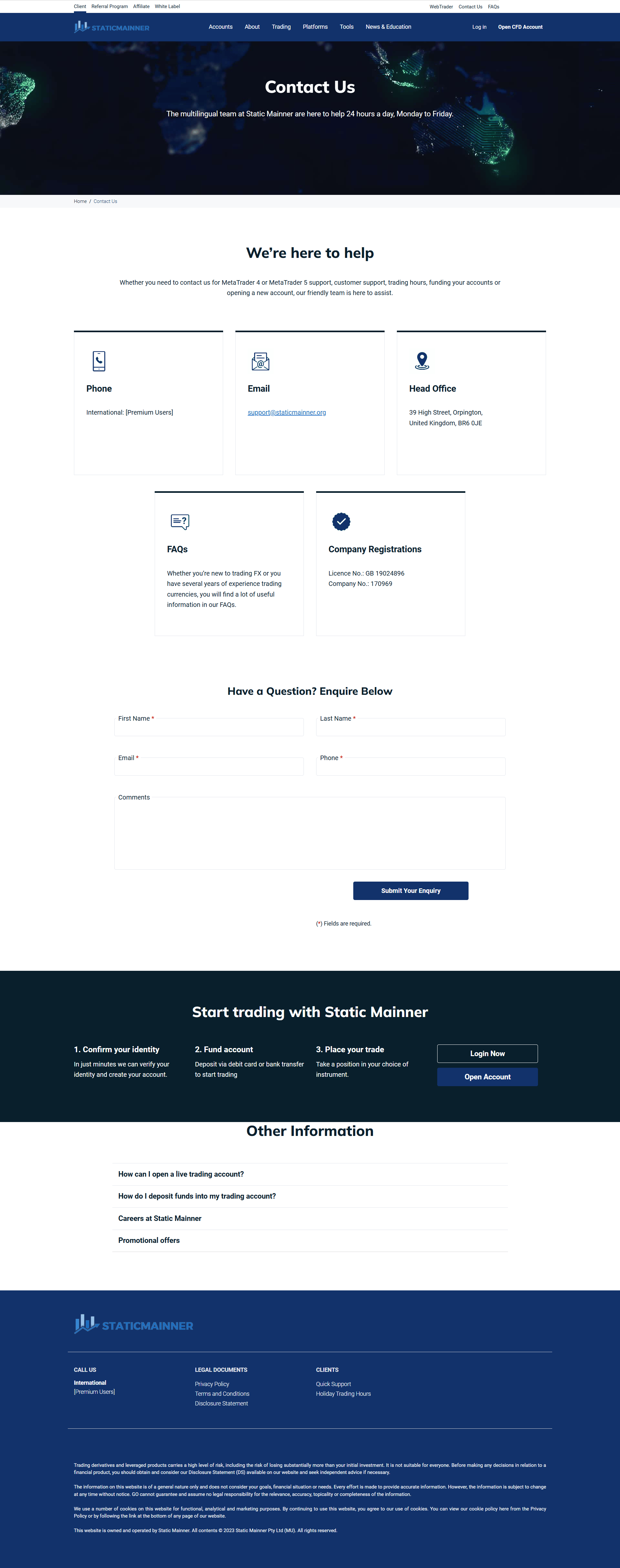 Static Mainner Official Website
