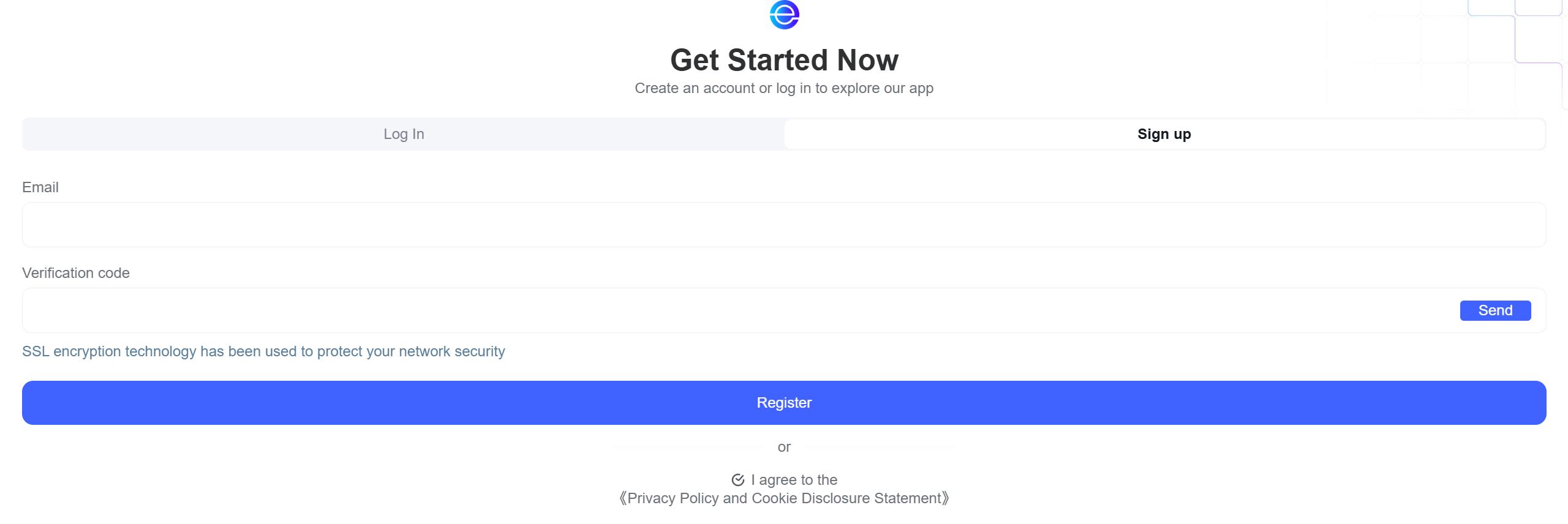 Registration form information