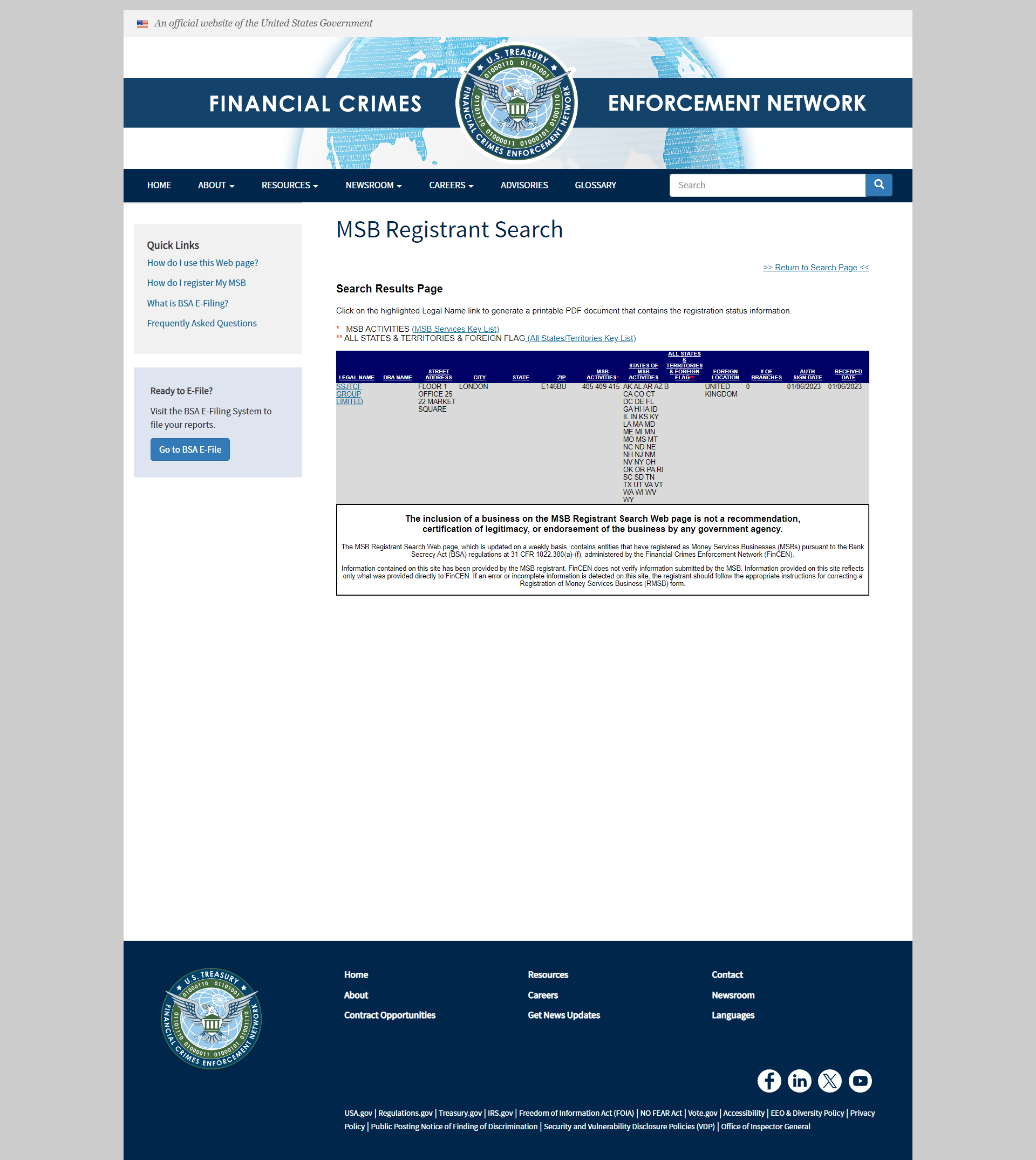 美国金融犯罪执法网络（FinCEN）