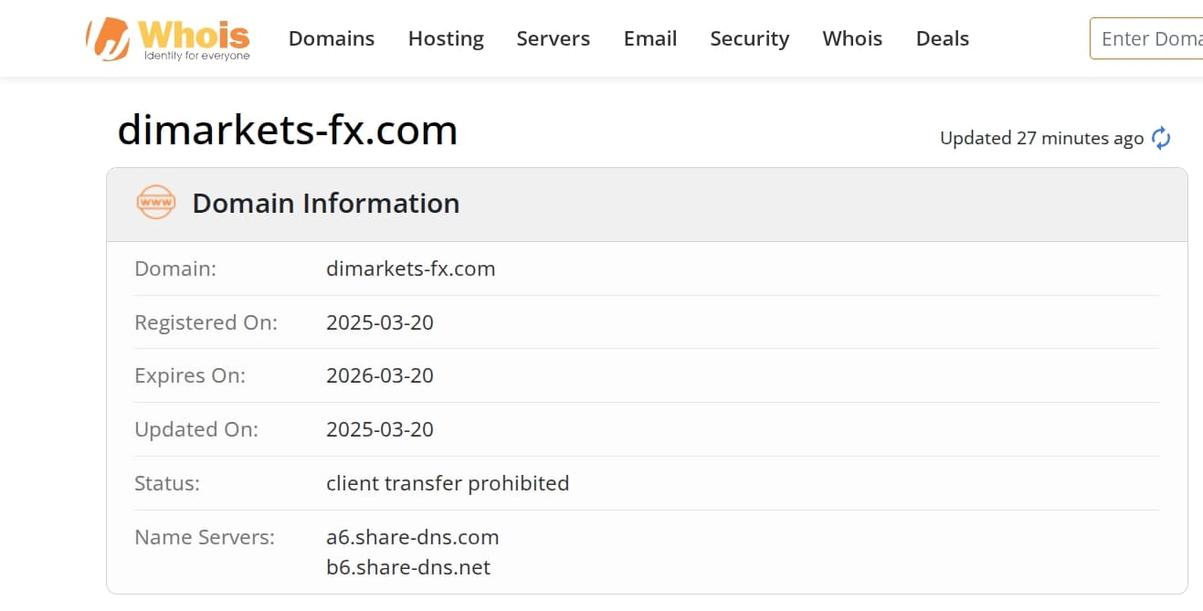 Domain name registration time
