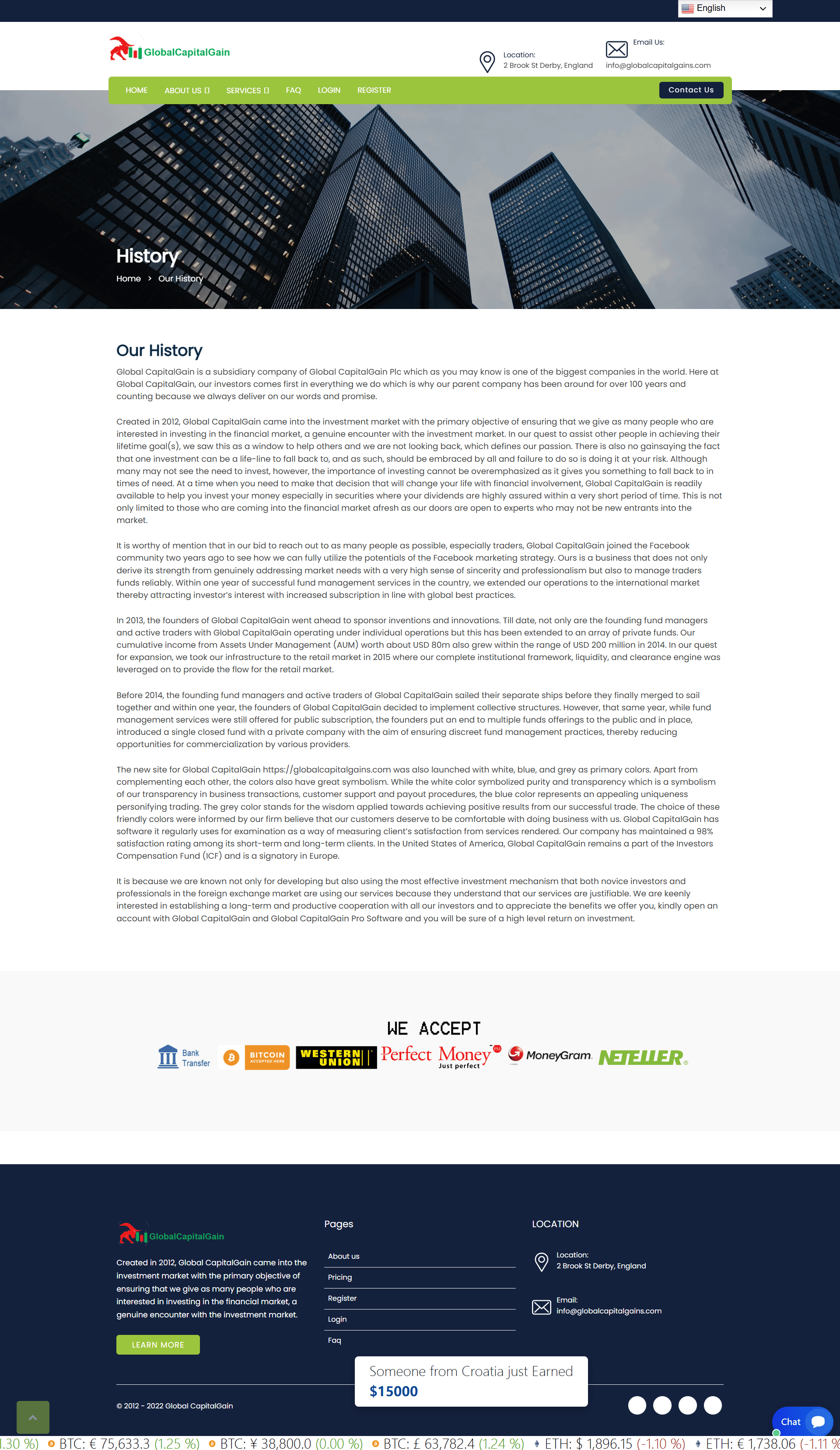 GlobalCapitalGain Official Website