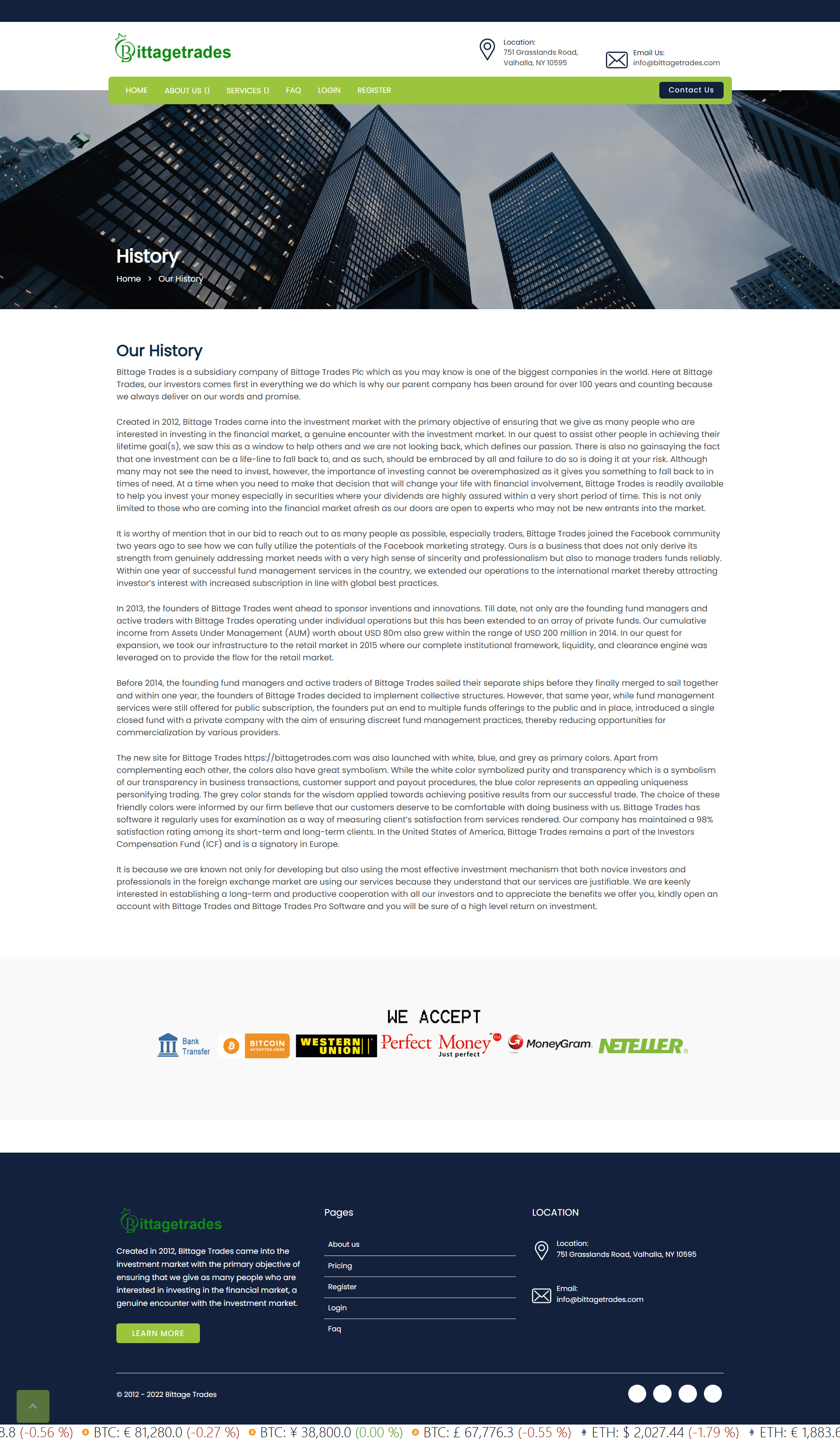 Bittage Trades Official Website