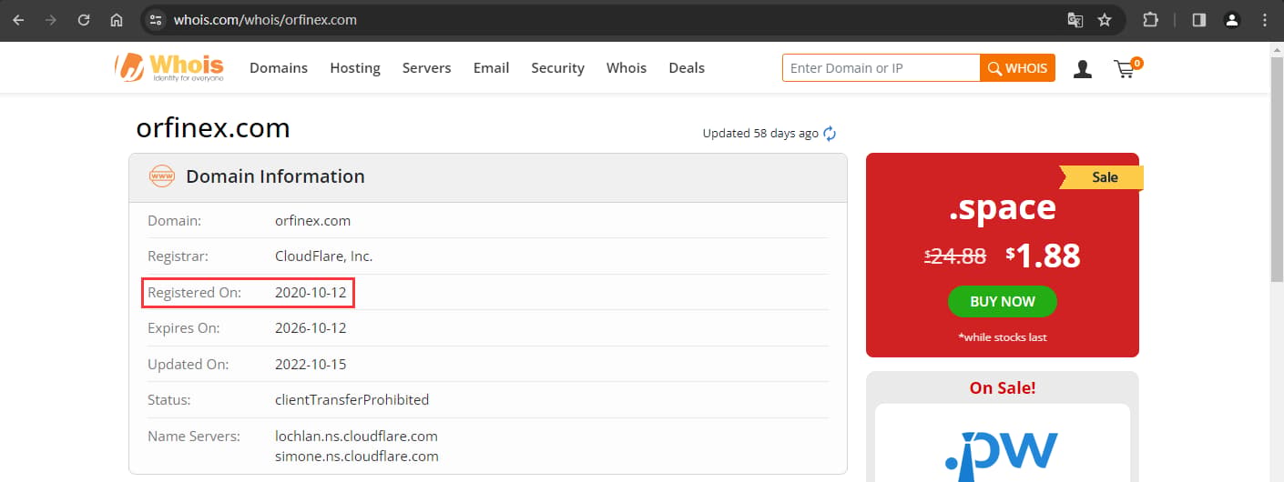 Official website domain name registration information Whois query