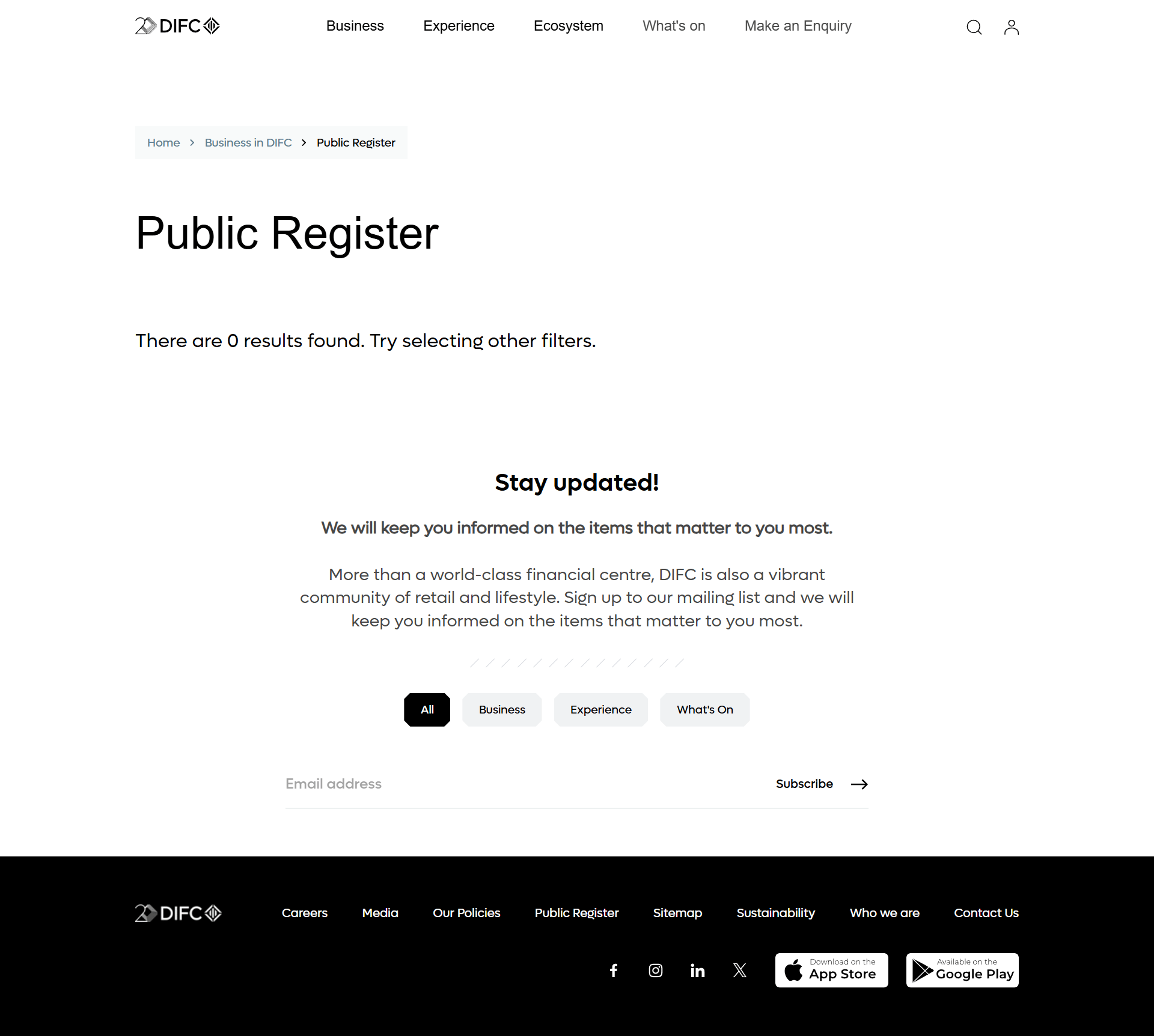 Dubai International Financial Centre（DIFC）Official Website