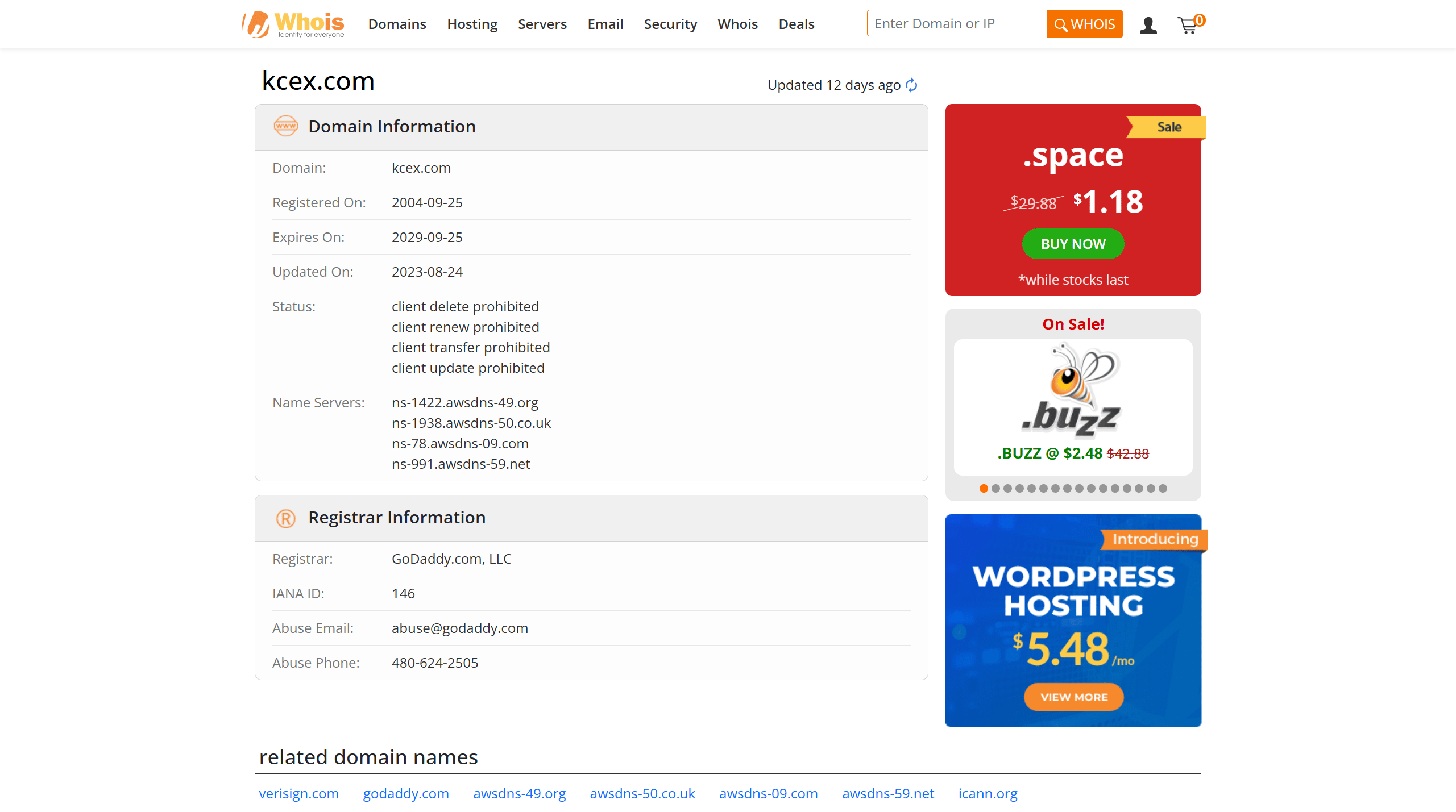 Domain registration time