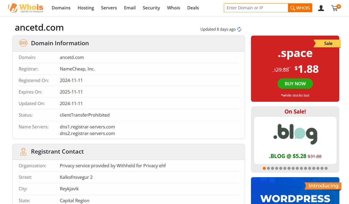 ancetd.com whois