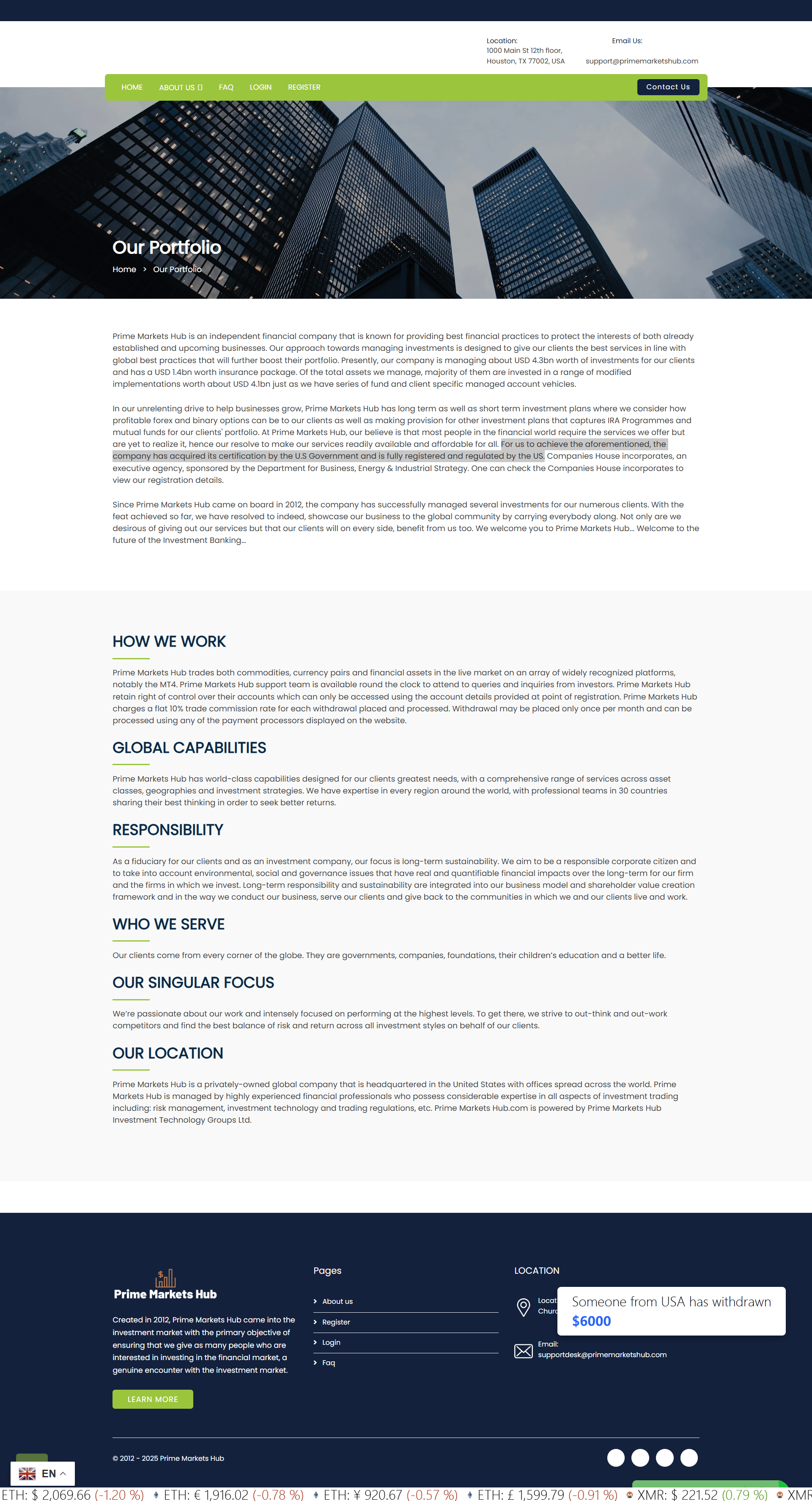 Prime Markets Hub Official Website