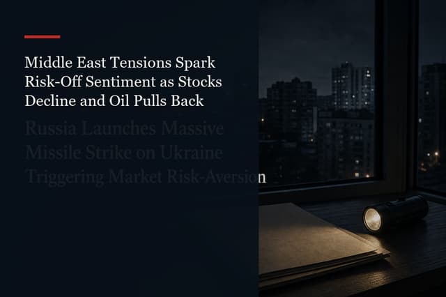 Middle East Tensions Spark Risk-Off Sentiment as Stocks Decline and Oil Pulls Back