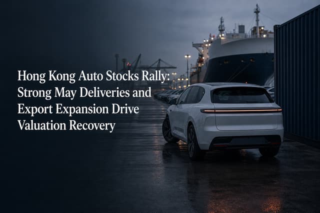 Hong Kong Auto Stocks Rally: Strong May Deliveries and Export Expansion Drive Valuation Recovery