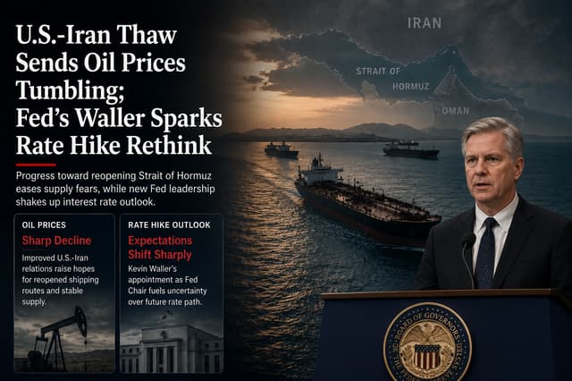 US-Iran Edge Closer to Strait Reopening as Oil Drops Below $100; Fed Rate Hike Priced In Under Warsh
