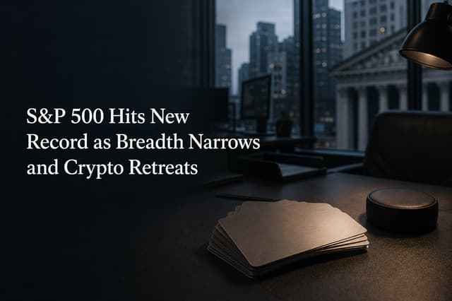 S&P 500 Crosses 7600 to New Record as Wall Street Warns of Narrow Breadth and Crypto Retreats