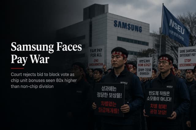 Samsung Faces Pay Internal Strife: Court Denies Injunction as Chip Division Bonus Exceeds Non-Chip b