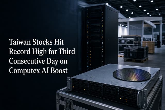 Taiwan Stocks Hit Record High for Third Consecutive Day on Computex AI Boost