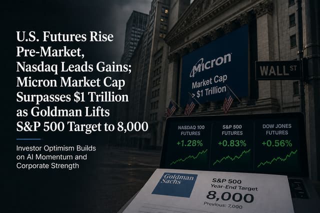 US Futures Rise Pre-Market as Micron Shines and Goldman Lifts S&P 500 Target to 8,000