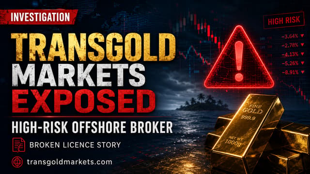Transgold Markets 사기 경고, 무규제 껍데기 회사