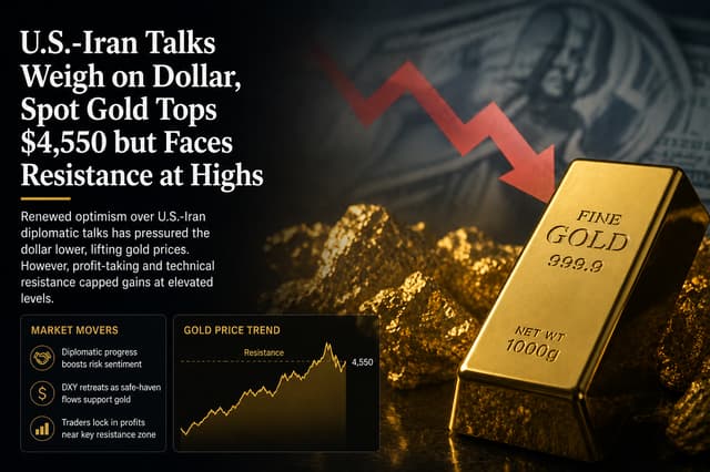 US Iran Peace Talks Progress Weakes Dollar as Gold Tops 4550 Amid High Level Resistance