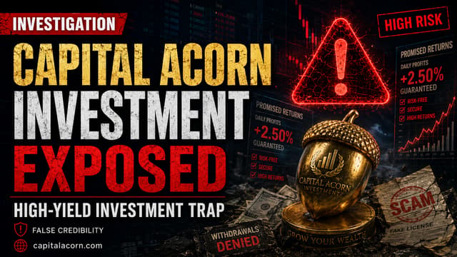 Capital Acorn Investment 전형적인 고수익 사기