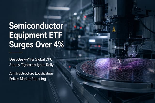 Semiconductor Equipment ETF Surges on DeepSeek-V4 Adaptation and Overseas CPU Shortages