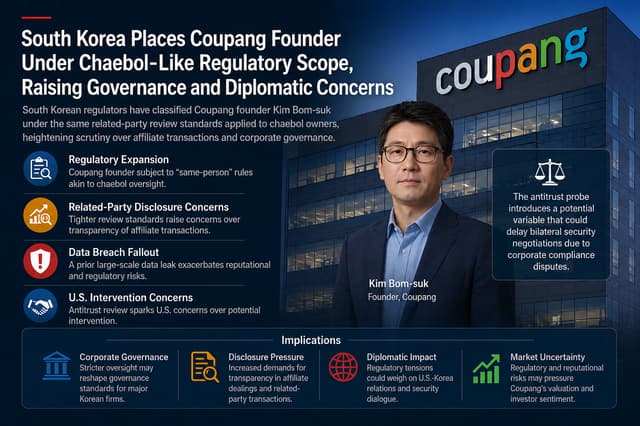 South Korea Designates Coupang Founder as Controlling Entity, Triggering Compliance Reassessment and
