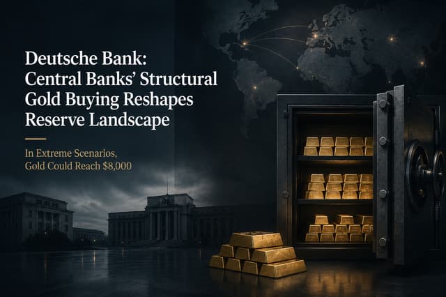 Deutsche Bank: Central Bank Structural Shift Reshapes Reserves, Gold Could Hit $8,000 in Extreme Sce