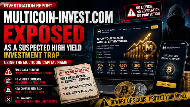 multicoin-invest.com HYIP 사기, Multicoin Capital 사칭