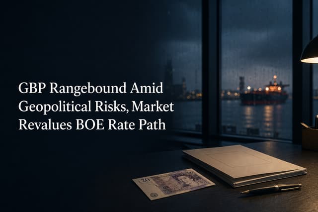 GBP Rangebound Amid Geopolitical Risks, Market Revalues BOE Rate Path