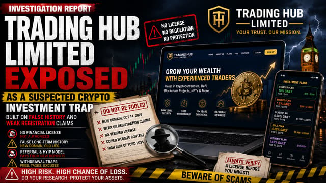 tradinghub.world 가짜 TradingHub, 전형적인 사기
