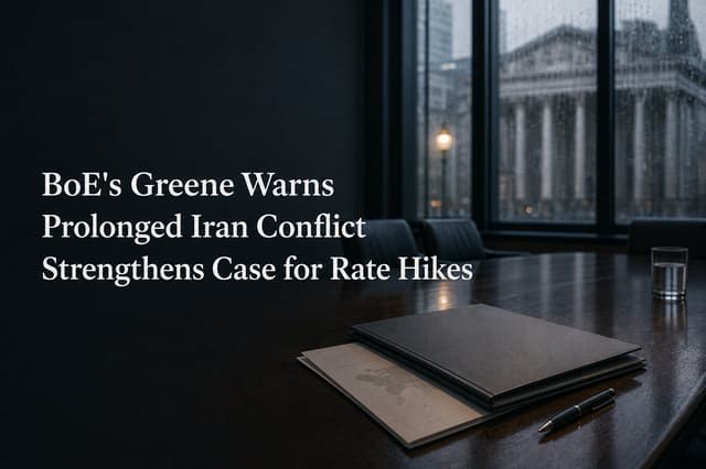 BoE's Greene Warns Prolonged Iran Conflict Strengthens Case for Rate Hikes