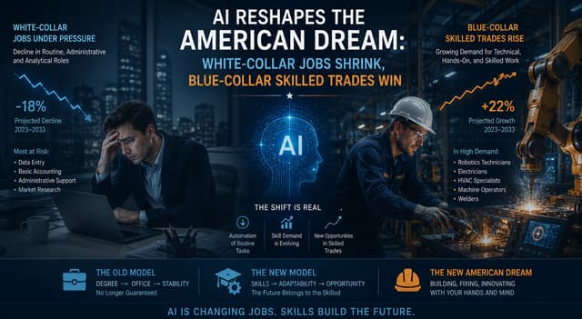 AI Reshapes American Dream as Blue-Collar Tech Workers Outpace White-Collar Grads
