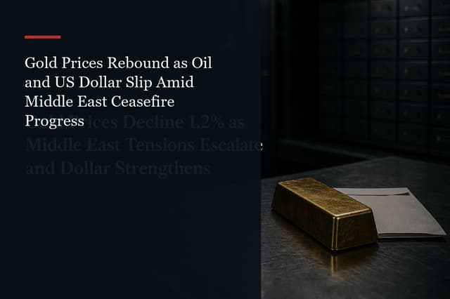 Gold Prices Rebound as Oil and US Dollar Slip Amid Middle East Ceasefire Progress