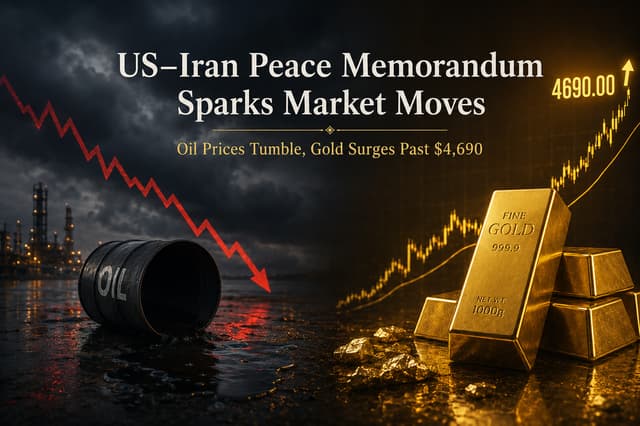 Market Jolted by US-Iran Memo: Oil Slumps, Gold Surges Past $4690