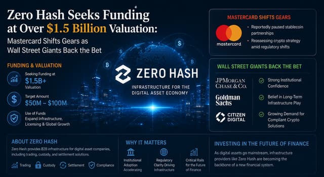 Zero Hash Seeks Funding at Over $1.5B Valuation as Mastercard Shifts Crypto Strategy