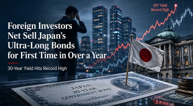 Foreigners Net Sell Super-Long JGBs for First Time in Over a Year as 30-Year Yield Hits Record High