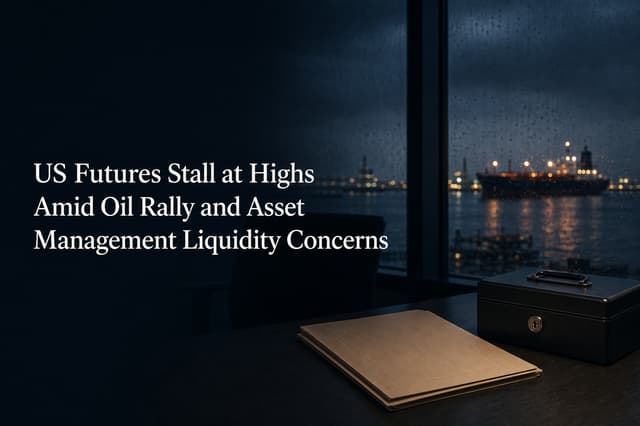 US Futures Stall at Highs Amid Oil Rally and Asset Management Liquidity Concerns