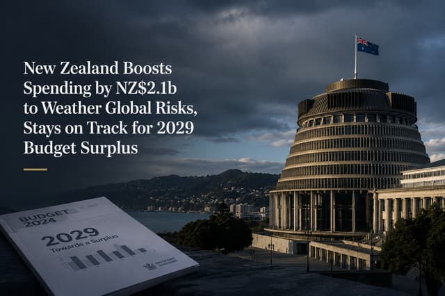 New Zealand Cuts New Spending to NZ$2.1 Billion Amid Global Risks, Targets 2029 Surplus