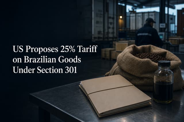 US Proposes 25% Tariff on Brazilian Goods Under Section 301, Shifting Focus to Conventional Trade P…