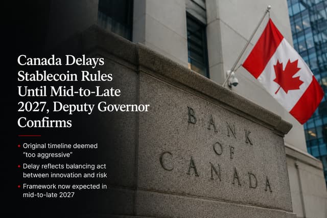 Bank of Canada Delays Stablecoin Regulations to Mid-to-Late 2027 Amid Complexity