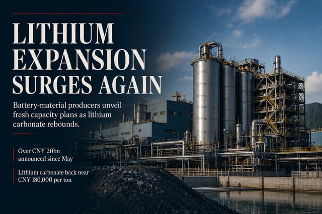 Lithium Battery Material Expansion Waves Re-emerge: Upstream Giants Announce Plans Over 20 Billion R