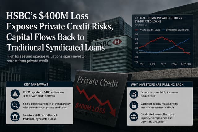 HSBC's $400M Loss Highlights Private Credit Risks as Borrowers Shift to Syndicated Loans