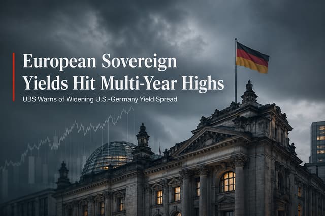 Eurozone Bond Yields Hit Multi-Year Highs as UBS Warns of Widening US-German Spread