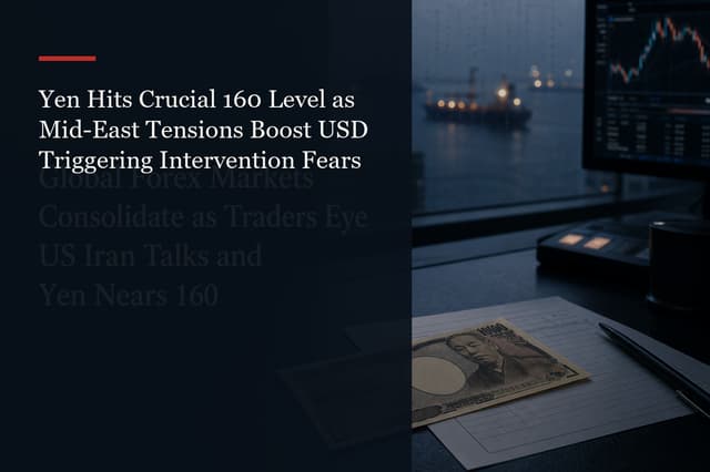 Yen Hits Crucial 160 Level as Mid-East Tensions Boost USD Triggering Intervention Fears