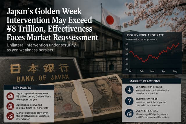 Japan Suspected of Splurging Over 8 Trillion Yen During Golden Week to Prop Up Currency