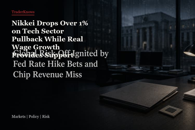 Nikkei Drops Over 1% on Tech Sector Pullback While Real Wage Growth Provides Support